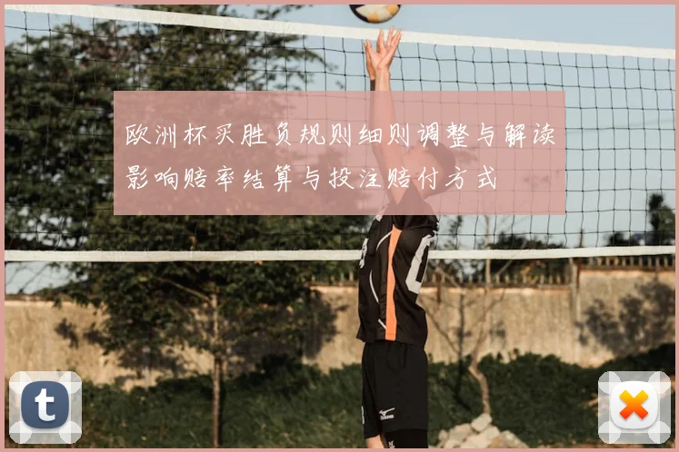 欧洲杯买胜负规则细则调整与解读影响赔率结算与投注赔付方式